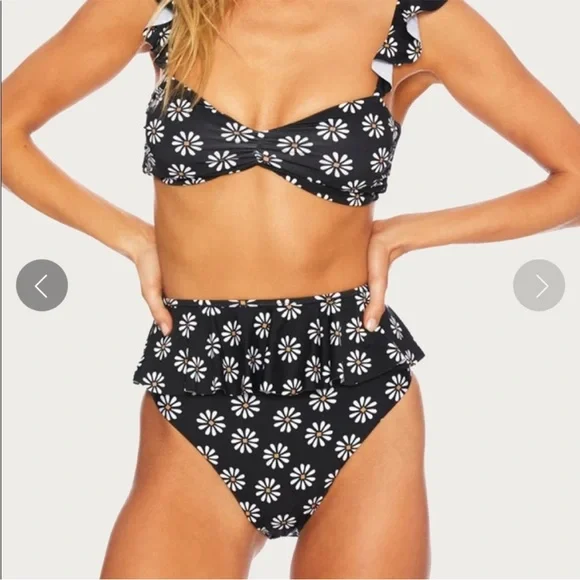 Beach Riot Daisy Swim Bottom M and Top S - Picture 1 of 5